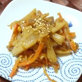 シャキシャキ美味しい♪根菜の力士味噌きんぴら